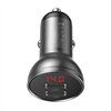 Car charger Baseus Digital Display 24W 2xUSB-A black CCBX-0G