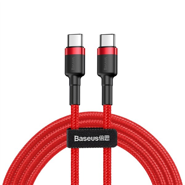 Baseus-kaapeli Cafule PD 2.0 USB-C - USB-C 2,0m 3A punainen 60W