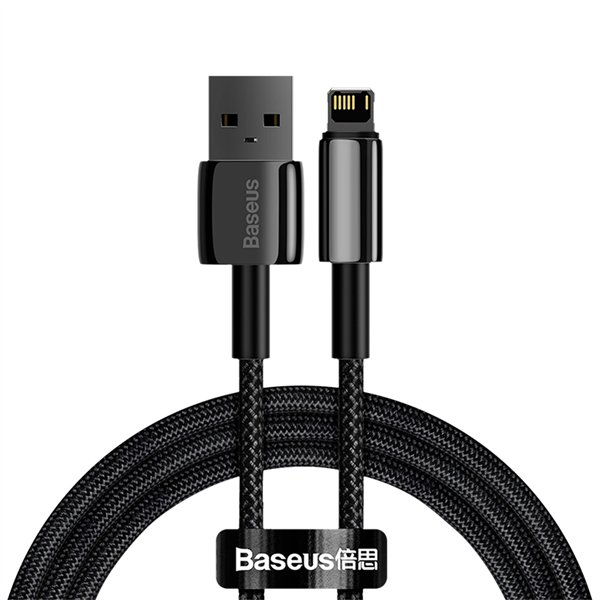 Baseus-kaapeli Volframi USB - Lightning 1,0m 2,4A musta