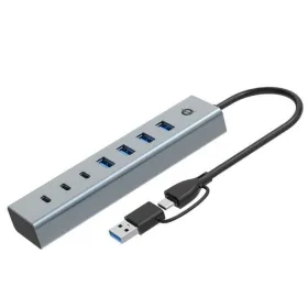 USB-хаб на 7 портов Conceptronic HUBBIES20G Серебристый