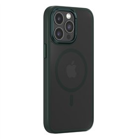 Чехол Comma Joy Elegant Mag для iPhone 15, темно-зеленый