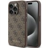 Guess case for iPhone 15 Pro 6,1&quot GUHCP15LG4GFBR brown HC PU 4G Metal Logo