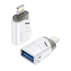 XO adapteris NB256A OTG USB - Lightning, baltas