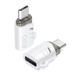 XO adapteris NB256H USB-C - microUSB, balts