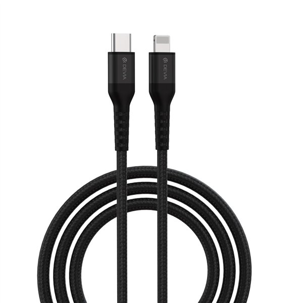 Кабель Devia Gracious EC409 PD USB-C - Lightning 1,5 м 3A, черный