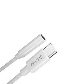 Адаптер Devia EC608 USB-C - разъем 3,5 мм белый