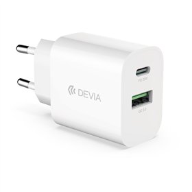 Devia wall charger Smart PD 1x USB-C 1x USB 20W white