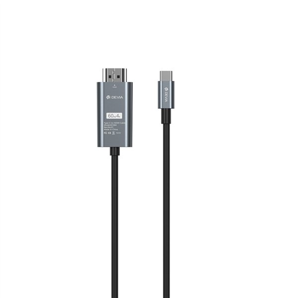 Devia kaapeli Storm EC084 USB-C - HDMI 4K 60 Hz 2,0 m musta