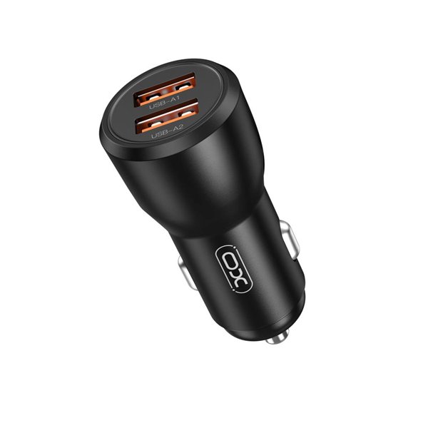 XO car charger CC55 30W 2x USB black