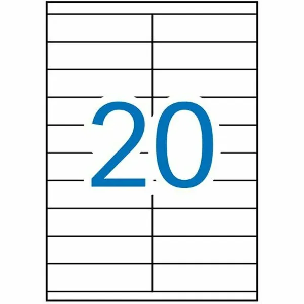 Kleepuvad sildid Apli 01299 100 Lehed 105 x 29 mm Valge