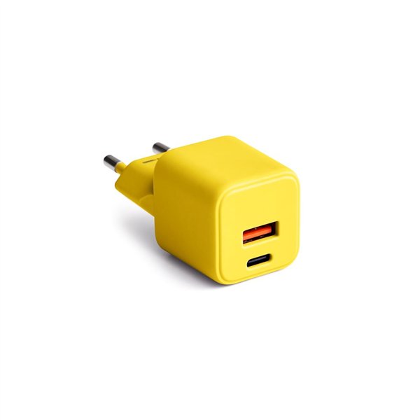 COLORUM sienas lādētājs USB-A + USB-C PD 30W CLS30-AC-05 xYellow