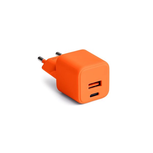 COLORUM sieninis įkroviklis USB-A + USB-C PD 30W CLS30-AC-10 xOrange