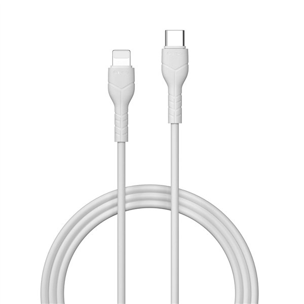 Devia kaapeli Kintone EC150 USB-C - Lightning 1,0 m 27W 3A valkoinen 30 kpl setti