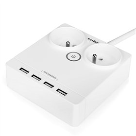 Huslog plokščias ilgintuvas su 2 lizdais EMX-190124