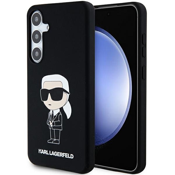 Karl Lagerfeld aizsargvāciņš Samsung Galaxy S24 KLHCS24SSNIKBCK melns HC SILICONE NFT IKONIK