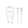 Зарядное устройство Forever TC-01-20AC PD QC 1x USB-C 1x USB 20 Вт белое + USB-C - кабель USB-C 20 Вт