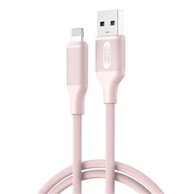 Кабель XO NB265 USB - Lightning 1,0м 2,4А розовый