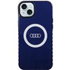 Audi-kotelo iPhone 15 Plus 6,7 tuumalle, sininen IML Big Logo MagSafe -kotelo