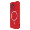 Мягкий силиконовый чехол Mag для iPhone 15 6,1&quot, красный
