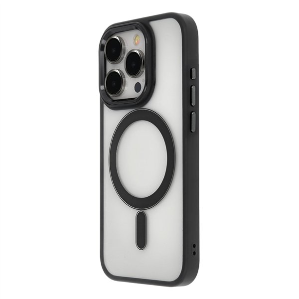 Satiini Elegant Mag -suojakuori iPhone 11:lle, musta