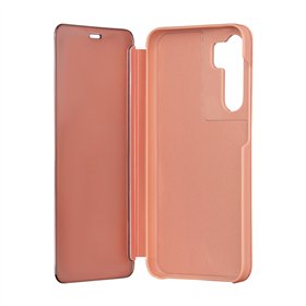 Чехол-накладка Fold Mirror View для Samsung Galaxy A54, розовый