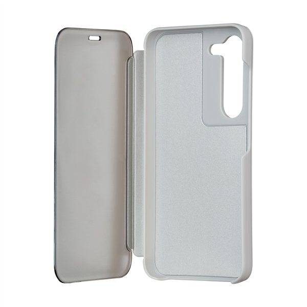 Fold Mirror View Case for Samsung Galaxy S23 silver