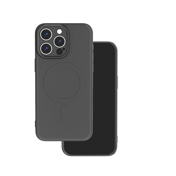 Yksinkertainen Color Mag -suojakuori iPhone 15 Pro 6.1":lle, musta