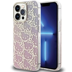 Hello Kitty case for iPhone 15 Pro 6,1&quot pink hardcase IML Gradient Electrop Crowded Kitty Head