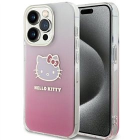 Hello Kitty case for iPhone 15 Pro 6,1&quot pink hardcase IML Gradient Electrop Kitty Head