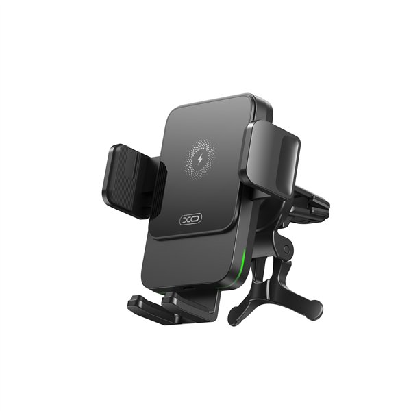 Автомобильный держатель XO WX041 с беспроводным индукционным зарядным устройством 15 Вт, черный, с вентиляционным отверстием