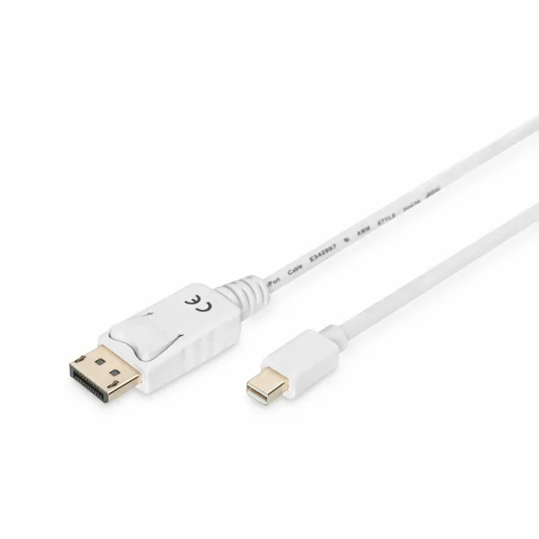 Cablu DisplayPort Mini la DisplayPort Digitus AK-340102-020-W Balta 2 m