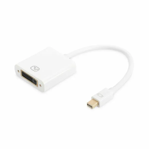 Adapteris iš Mini Display prievado į DVI Digitus AK-340406-001-W Balta Juoda