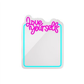 Neon MIRROR LED LOVE YOURSELF turquoise pink FMNE01 Forever Light
