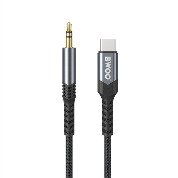 Кабель BWOO AUX 3,5 мм — USB-C BO-AUX066 czarny
