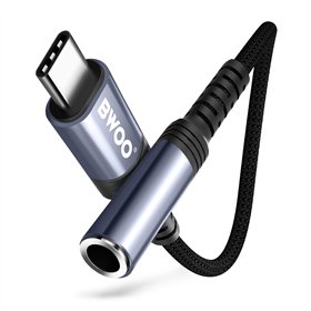BWOO Adapter AUX 3.5mm - USB-C Black BZ47