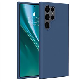 Etteri silikoninis dėklas Samsung Galaxy S23 Ultra tamsiai mėlynas
