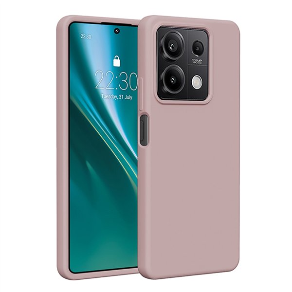 Силиконовый чехол Etteri для Xiaomi Redmi Note 13 5G светло-розовый