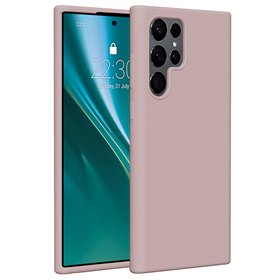 Etteri silikonikotelo Samsung Galaxy S22 Ultra vaaleanpunaiselle