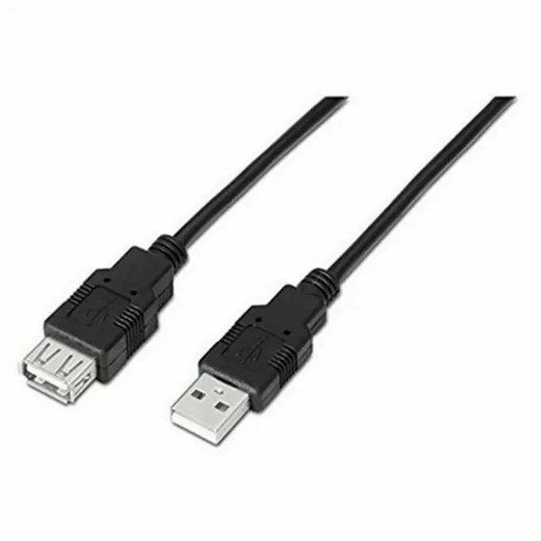 Удлинительный кабель TooQ FS20200M-B 1,8 m USB Чёрный 1,8 m