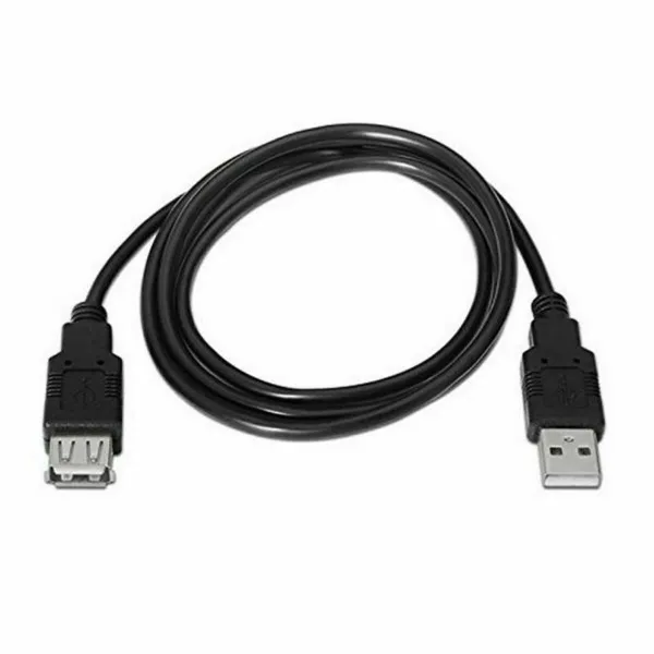 Удлинительный кабель TooQ FS20200M-B 1,8 m USB Чёрный 1,8 m