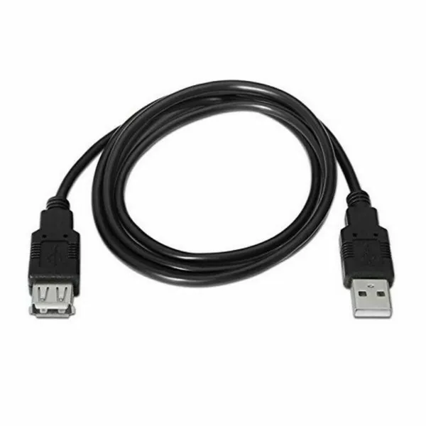 Удлинительный кабель TooQ FS20200M-B 1,8 m USB Чёрный 1,8 m