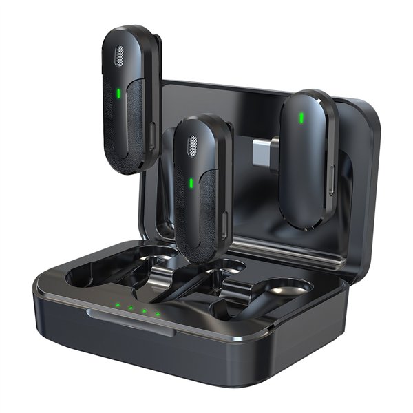 Микрофон Devia для смартфона Kintone USB-C беспроводной 2-в-1 черный