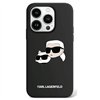 Karl Lagerfeld dėklas, skirtas iPhone 15 Pro Max 6,7 colio, KLHMP15XSKCHPPLK, juodas, HC Magsafe silikoninis dėklas su dvigubomi