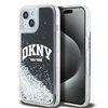 DKNY case for iPhone 15 Plus 6,7&quot DKHCP15MLBNAEK black HC liquid glitters w arch logo