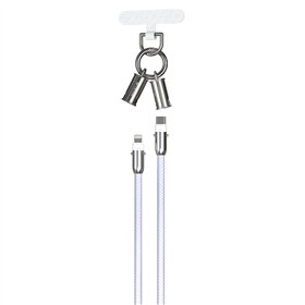 Devia kabeļa aukliņa 2in1 PD USB-C - Lightning 1,2 m 27W violeta