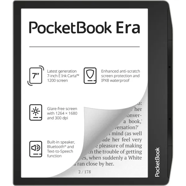 E-Raamat PocketBook 700 Era Silver Mitmevärviline Must/Hõbedane 16 GB 7"