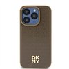DKNY case for iPhone 15 Plus 6,7&quot DKHMP15MPSHRPSW brown HC Magsafe pu repeat pattern w stack logo