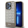 Чехол DKNY для iPhone 15 Pro Max 6,7 дюйма DKHMP15XPSOSPW, черный HC Magsafe, искусственная кожа, повторяющийся узор, нижняя пол