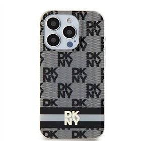 Чехол DKNY для iPhone 15 Plus 6,7 дюйма DKHMP15MHCPTSK, черный HC Magsafe из поликарбоната и термопластичного полиуретана с клет