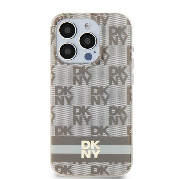 Чехол DKNY для iPhone 15 6,1 дюйма DKHMP15SHCPTSE бежевый HC Magsafe из поликарбоната и термопластичного полиуретана с клетчатым